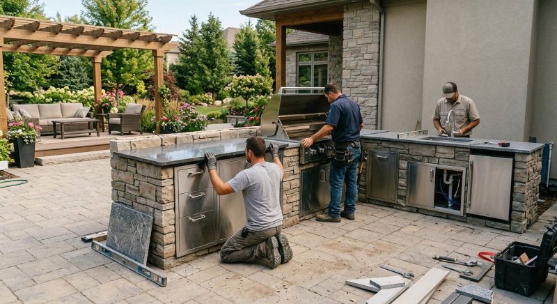 Outdoor Kitchen Construction in Pearland, TX